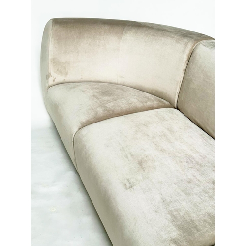 427 - INFINITY SECTION SOFA, by Space Copenhagen, velvet upholstered, 75cm H x 273cm W.