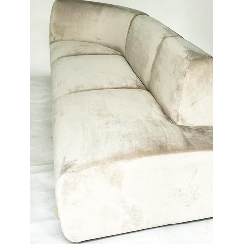 427 - INFINITY SECTION SOFA, by Space Copenhagen, velvet upholstered, 75cm H x 273cm W.