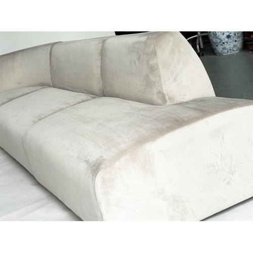 427 - INFINITY SECTION SOFA, by Space Copenhagen, velvet upholstered, 75cm H x 273cm W.