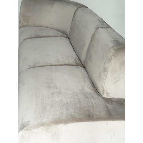 427 - INFINITY SECTION SOFA, by Space Copenhagen, velvet upholstered, 75cm H x 273cm W.