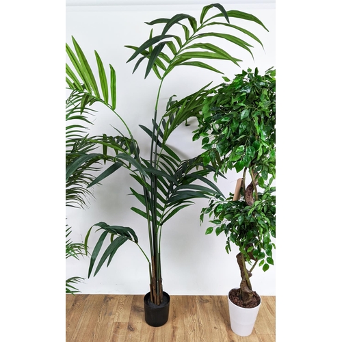 372 - FAUX PLANTS, a collection of three, each differing, 17cm H at tallest approx. (3)