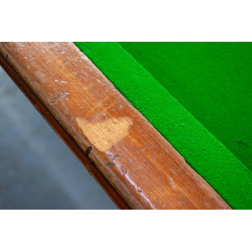 172 - POOL TABLE, 87cm H x 194cm L x 102cm W, Victorian mahogany and green baize.