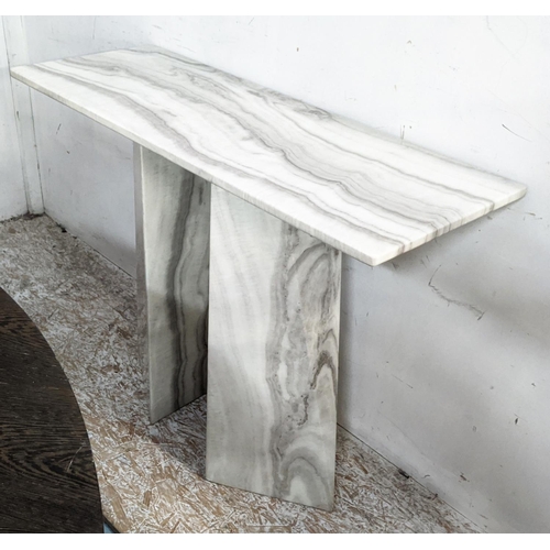 318 - CONSOLE TABLE, contemporary design, stone construction, 110cm x 40cm x 79.5cm.