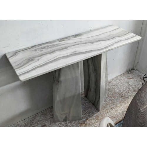 318 - CONSOLE TABLE, contemporary design, stone construction, 110cm x 40cm x 79.5cm.