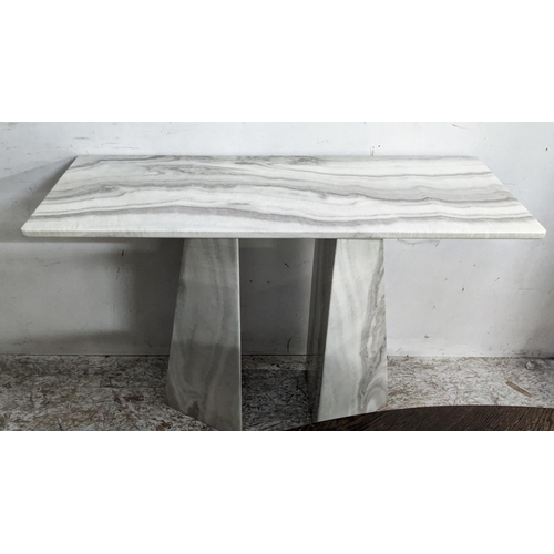 318 - CONSOLE TABLE, contemporary design, stone construction, 110cm x 40cm x 79.5cm.