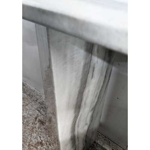 318 - CONSOLE TABLE, contemporary design, stone construction, 110cm x 40cm x 79.5cm.