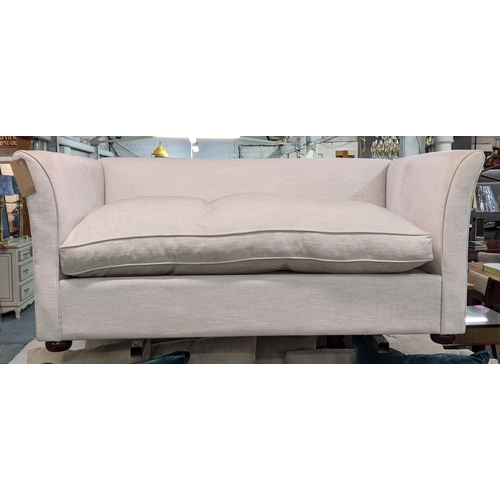 340 - SOFA, 175cm W x 98cm D x 77cm H, in a neutral upholstery fabric.