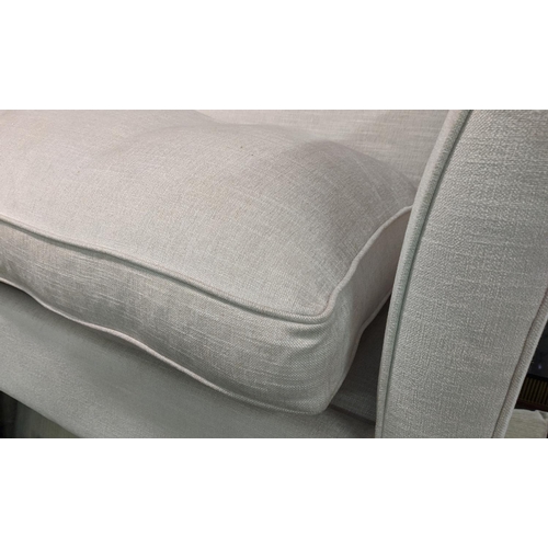 340 - SOFA, 175cm W x 98cm D x 77cm H, in a neutral upholstery fabric.