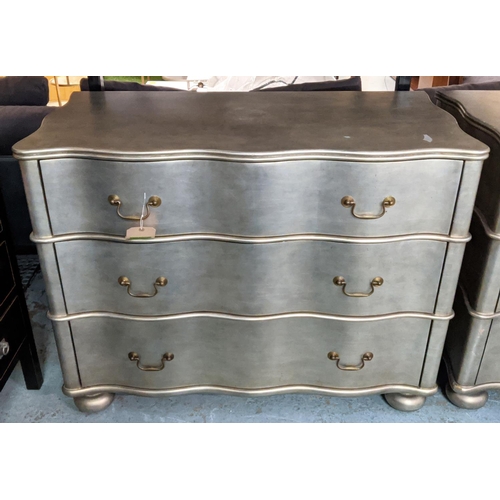 346 - JULIAN CHICHESTER REGENCY WAVE CHEST, 110cm W x 57cm D x 86cm H.