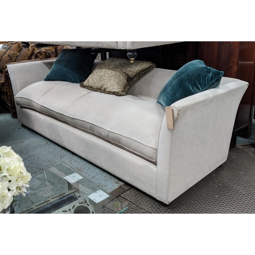 351 - SOFA, 250cm W x 100cm D, in a neutral fabric upholstery.