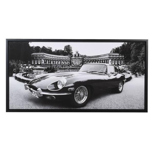 360 - CONTEMPORARY SCHOOL PHOTOGRAPHIC PRINT, E-Type Jaguar, framed and glazed, 86cm H x 166cm W.