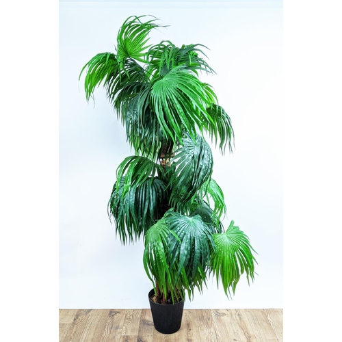 369 - FAUX PALM TREE, in pot,178cm H.