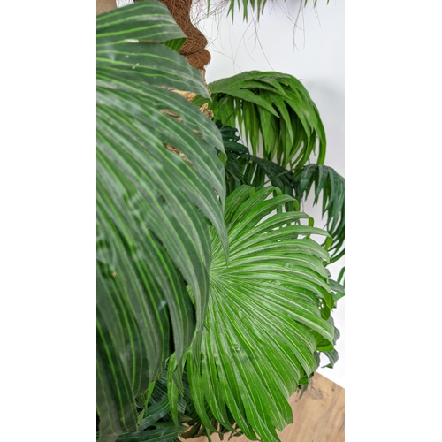 369 - FAUX PALM TREE, in pot,178cm H.