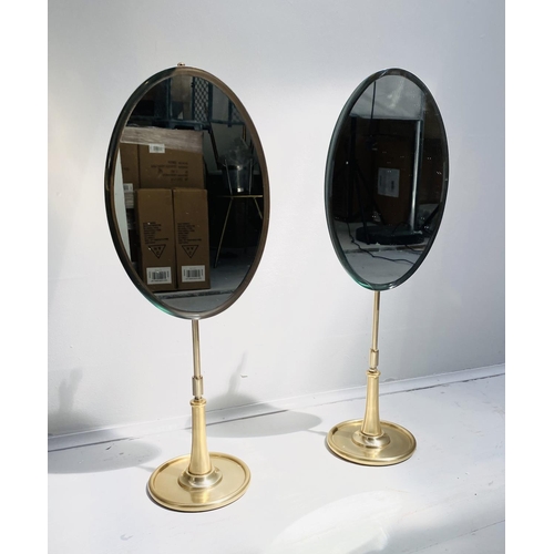 404 - TABLE TOP DRESSING MIRRORS, a pair, 1950s Italian style, 63cm H at tallest approx. (2)