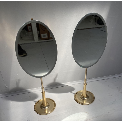 404 - TABLE TOP DRESSING MIRRORS, a pair, 1950s Italian style, 63cm H at tallest approx. (2)