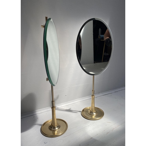 404 - TABLE TOP DRESSING MIRRORS, a pair, 1950s Italian style, 63cm H at tallest approx. (2)