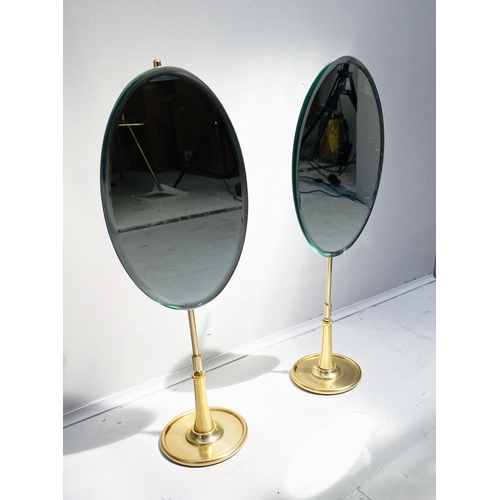 404 - TABLE TOP DRESSING MIRRORS, a pair, 1950s Italian style, 63cm H at tallest approx. (2)