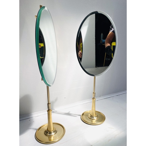 404 - TABLE TOP DRESSING MIRRORS, a pair, 1950s Italian style, 63cm H at tallest approx. (2)