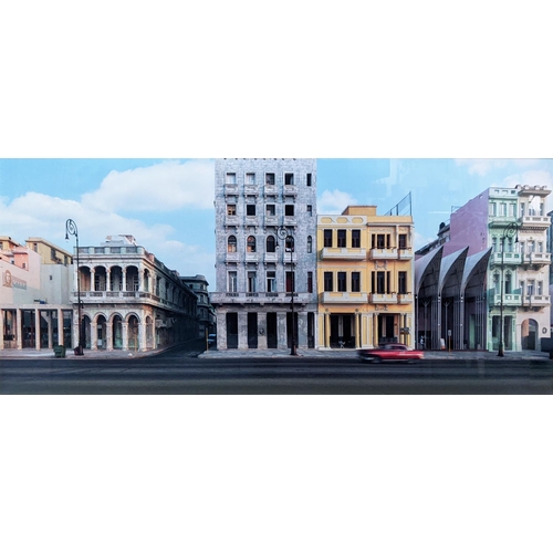 424 - PHOTOPRINT OF CUBA, on perspex, 150cm x 60cm.