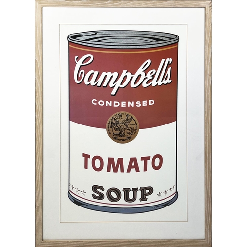 43 - AFTER ANDY WARHOL 'Campbells Tomato Soup', off set lithograph, 116cm x 81cm, framed.