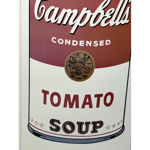 43 - AFTER ANDY WARHOL 'Campbells Tomato Soup', off set lithograph, 116cm x 81cm, framed.