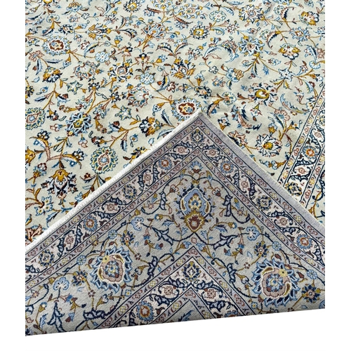 64 - FINE PERSIAN KURK KASHAN CARPET, 257cm x 245cm.