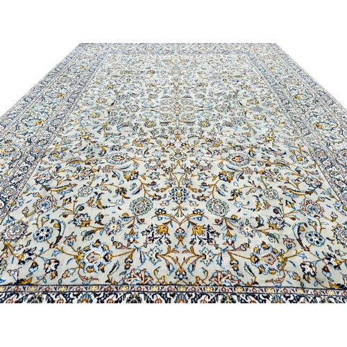 64 - FINE PERSIAN KURK KASHAN CARPET, 257cm x 245cm.