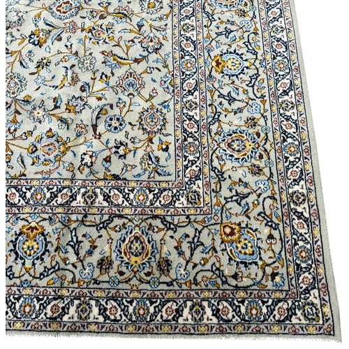 64 - FINE PERSIAN KURK KASHAN CARPET, 257cm x 245cm.