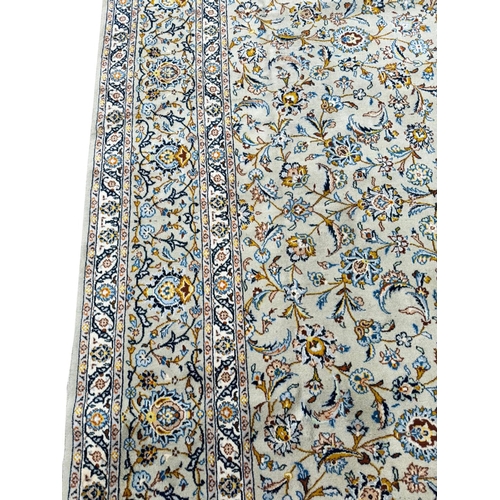 64 - FINE PERSIAN KURK KASHAN CARPET, 257cm x 245cm.