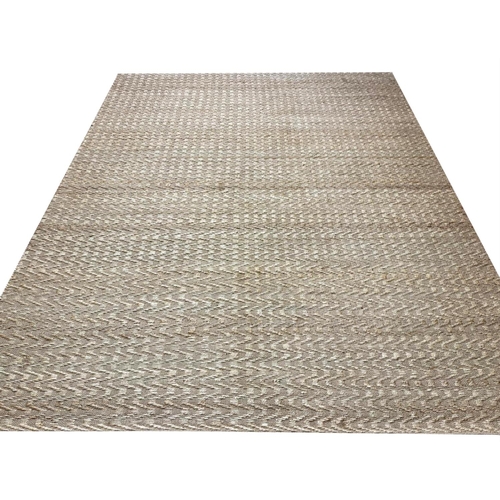 66 - NATURAL WOVEN JUTE CARPET, 300cm x 250cm.