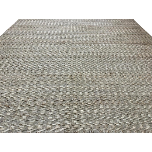 66 - NATURAL WOVEN JUTE CARPET, 300cm x 250cm.