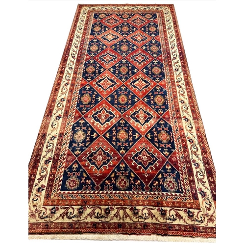 68 - VINTAGE PERSIAN KELLEH CARPET, 360cm x 175cm.