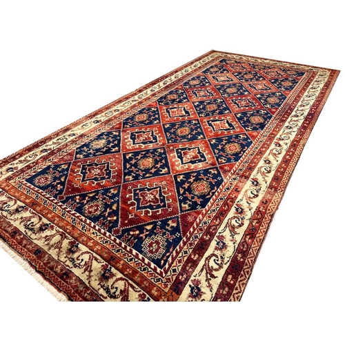 68 - VINTAGE PERSIAN KELLEH CARPET, 360cm x 175cm.