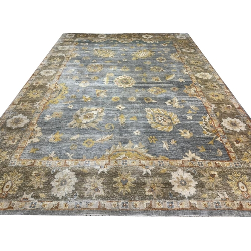 78 - TURKISH OUSHAK CARPET, 412cm x 302cm.