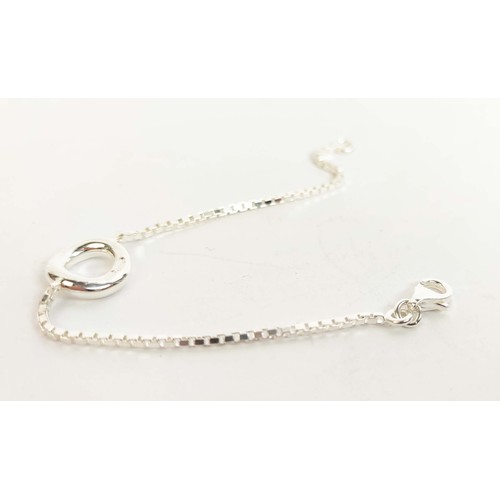 12 - A COLLECTION OF CHRISTOFLE SILVER JEWELLERY, comprising a fine bracelet, a silver hoop link bracelet... 