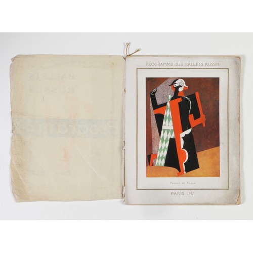 PABLO PICASSO, Programme des Ballets Russes – 1917 for season of Diaghilev’s Ballet Russes Maurice De Brunoff Editeur, Paris, illustrations of costume design etc., after Picasso watercolours. (Subject to ARR - see Buyers Conditions)