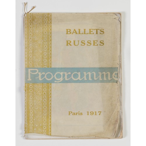 65 - PABLO PICASSO, Programme des Ballets Russes – 1917 for season of Diaghilev’s Ballet Russes Maurice D... 