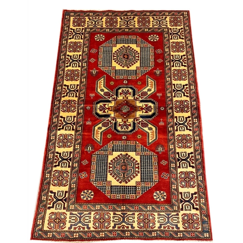 86 - FINE KAZAK RUG, 182cm x 117cm.