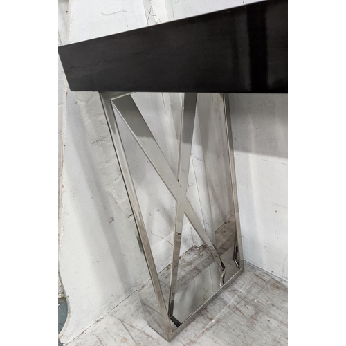 410 - CONSOLE TABLE, 210cm x 36cm 75.5cm, Art Deco style design.