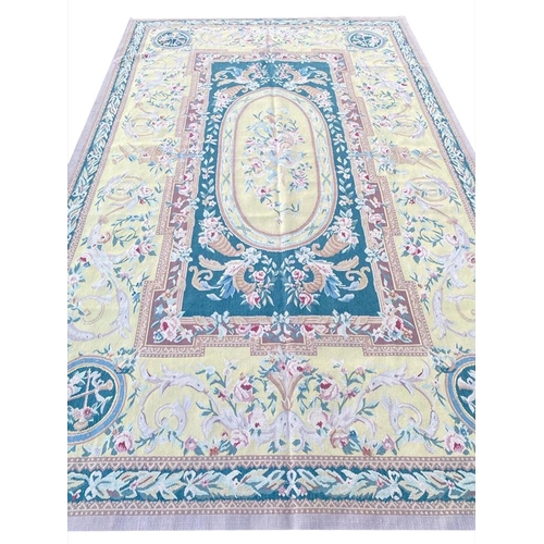 78 - FINE AUBUSSON SAVONNERIE DESIGN CARPET, 260cm x 183cm.