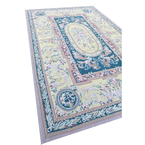 78 - FINE AUBUSSON SAVONNERIE DESIGN CARPET, 260cm x 183cm.