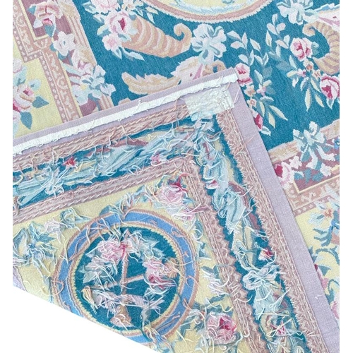 78 - FINE AUBUSSON SAVONNERIE DESIGN CARPET, 260cm x 183cm.