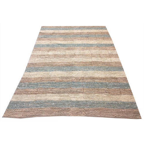 81 - NATURAL JUTE FLATWEAVE CARPET, 272cm x 183cm.