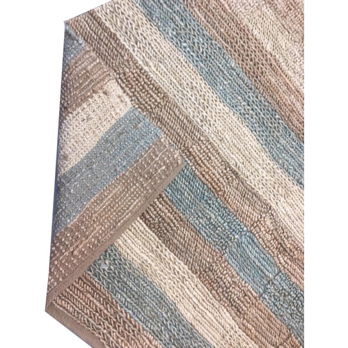 81 - NATURAL JUTE FLATWEAVE CARPET, 272cm x 183cm.