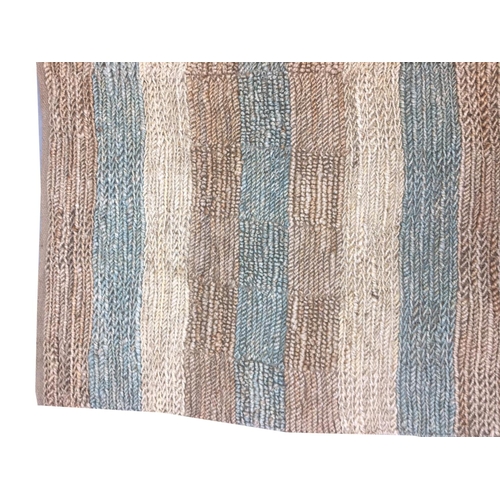 81 - NATURAL JUTE FLATWEAVE CARPET, 272cm x 183cm.