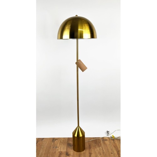 385 - VICO MAGISTRETTI INSPIRED FLOOR LAMP, gilt metal, 154cm H approx.