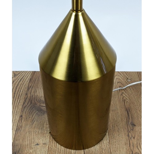 385 - VICO MAGISTRETTI INSPIRED FLOOR LAMP, gilt metal, 154cm H approx.