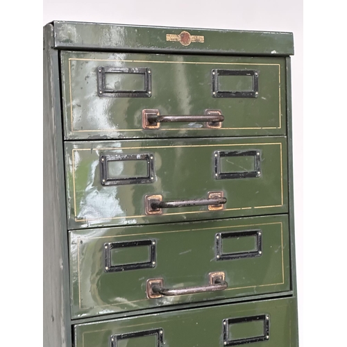 265 - FILING CHEST, early 20th century Romeo Ltd with fifteen gilt lined drawers with label holders, GVR s... 