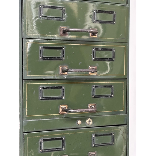 265 - FILING CHEST, early 20th century Romeo Ltd with fifteen gilt lined drawers with label holders, GVR s... 