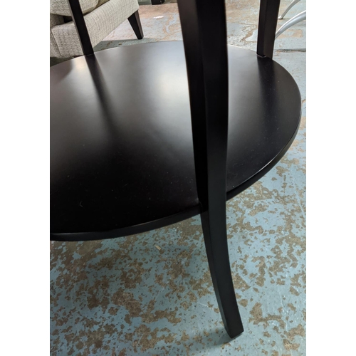 294 - SIDE TABLE, 76cm H x 90cm W, contemporary, with undertier.